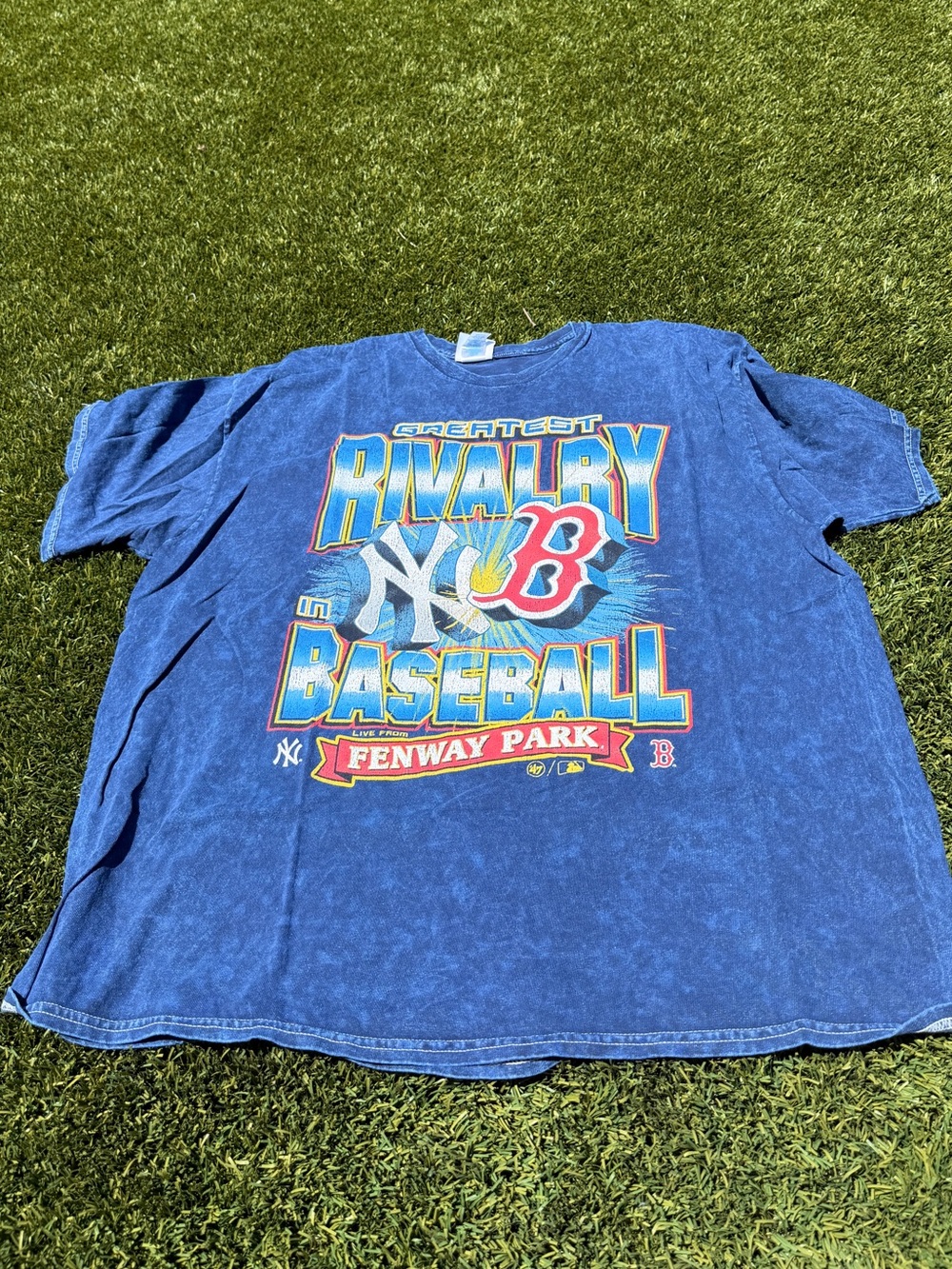 Fenway Park 'Greatest Rivalry in Baseball' Vintage Tee - Blue
